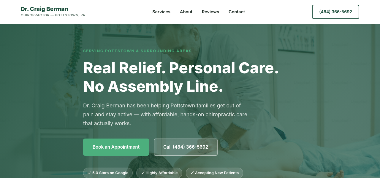 Dr. Craig Berman
                website screenshot